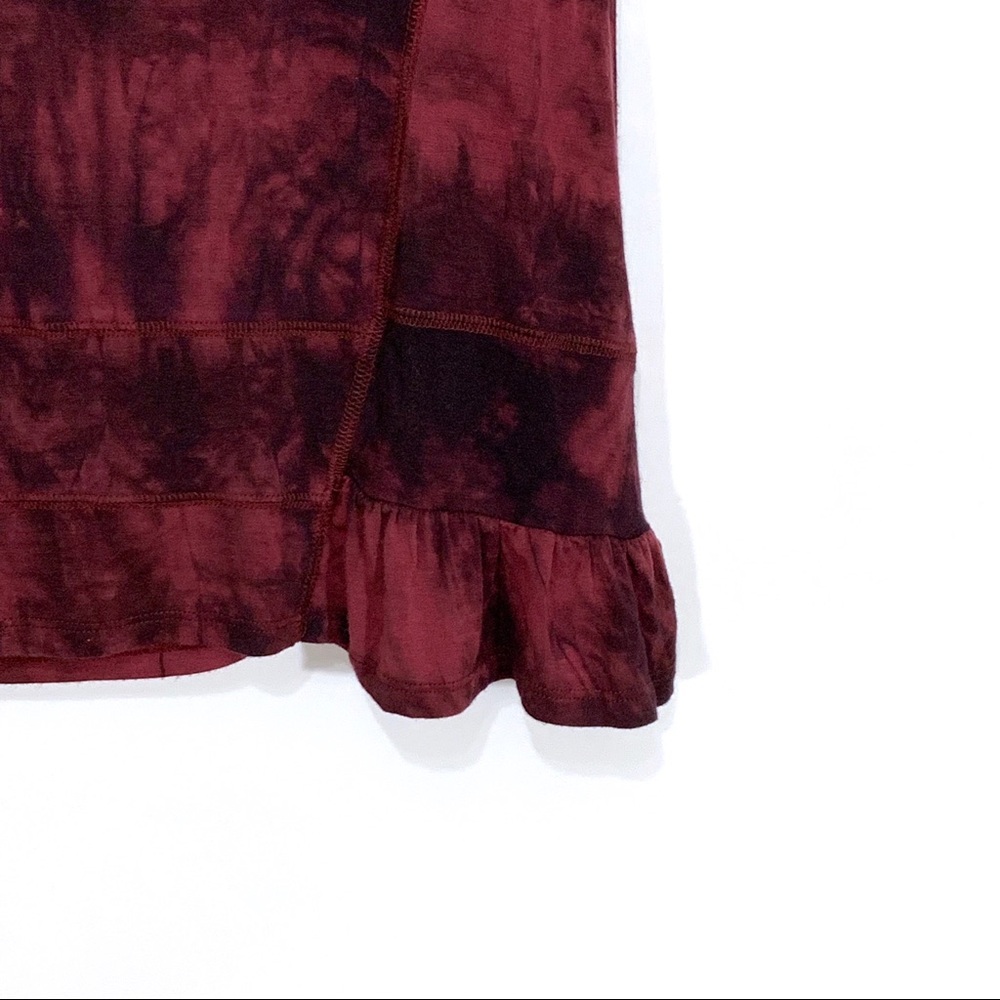 Ava James Burgundy Tie-Dye Top - Picture 4 of 7